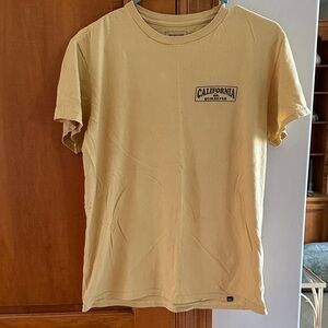 Quiksilver Men's California Graphic Tee in Gold. Medium